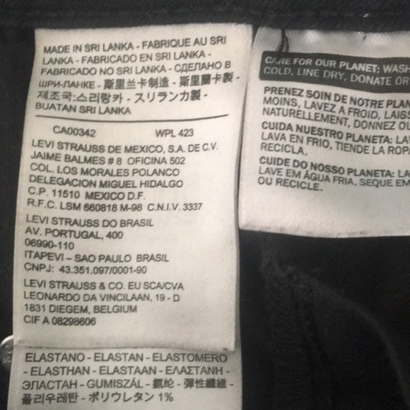 LEVI’S 721 High Rise Skinny stretchy Black Denim Jeans - Picture 7 of 11